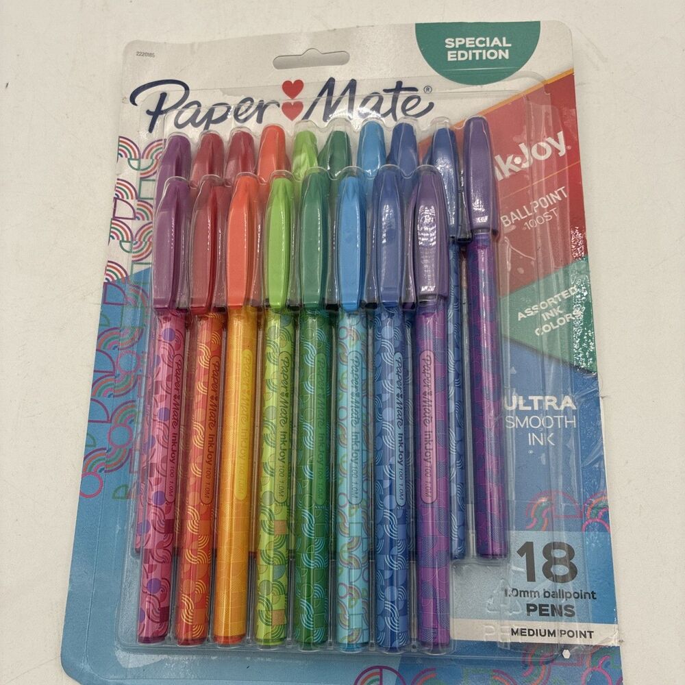 Paper Mate Ink Joy Ballpoint Pens, 100st, 1.0mm, Medium Point, 18 Pk